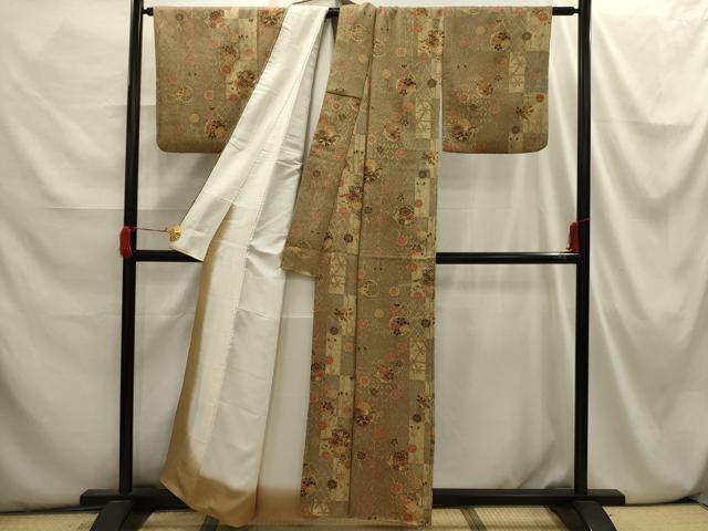 平和屋着物■上質な小紋 花丸文 正絹 逸品 AABI3872sx