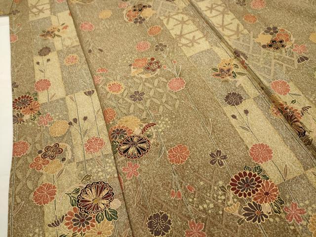 平和屋着物■上質な小紋 花丸文 正絹 逸品 AABI3872sx