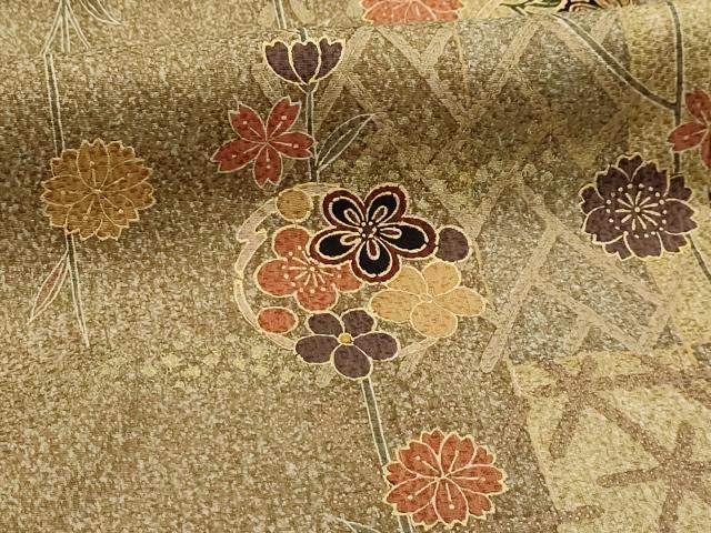 平和屋着物■上質な小紋 花丸文 正絹 逸品 AABI3872sx
