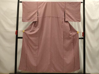平和屋着物■上質な色無地　松皮菱花地紋　鴇浅葱色　正絹　逸品　AABI3884sx