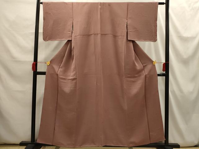 平和屋着物■上質な色無地 霞鳥花地紋 鴇浅葱色 正絹 逸品 AABI3885sx