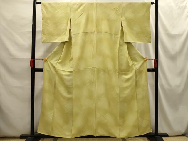 平和屋着物■上質な小紋 松葉菱地紋 暈し染め 正絹 逸品 AABI3888sx
