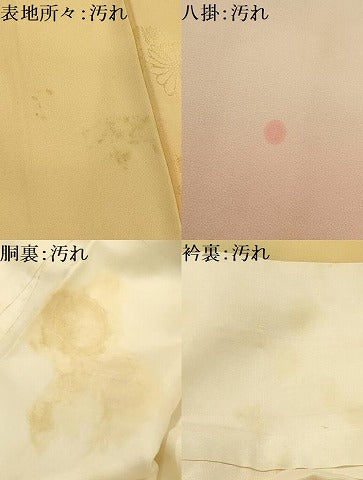 平和屋着物■上質な小紋 枝花地紋 暈し染め 正絹 逸品 AABI3889sx