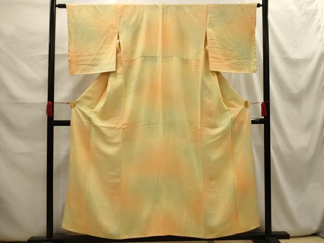 平和屋着物□上質な小紋 枝花地紋 暈し染め 正絹 逸品 AABI3889sx