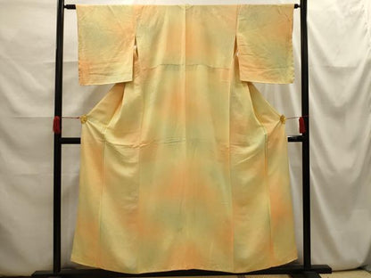 平和屋着物■上質な小紋 枝花地紋 暈し染め 正絹 逸品 AABI3889sx