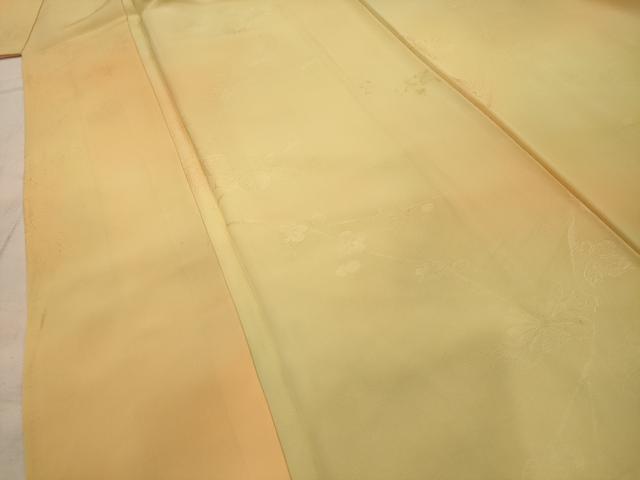 平和屋着物■上質な小紋 枝花地紋 暈し染め 正絹 逸品 AABI3889sx