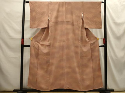 平和屋着物■上質な小紋　霞文　暈し染め　鬼しぼ縮緬　正絹　逸品　AABI3895sx