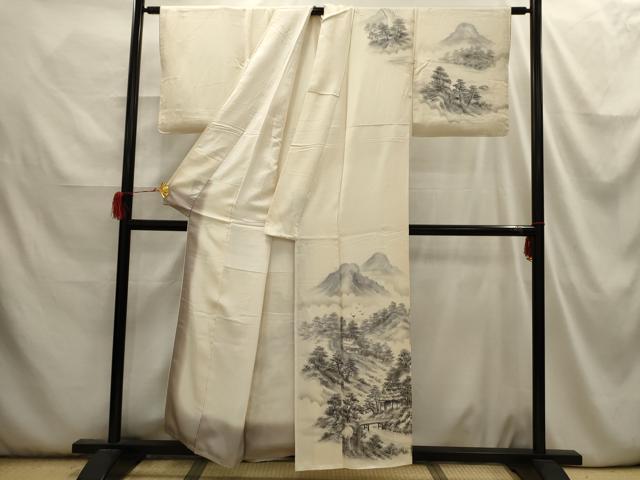 平和屋着物■訪問着　風景文　暈し染め　正絹　逸品　AABI3896sx