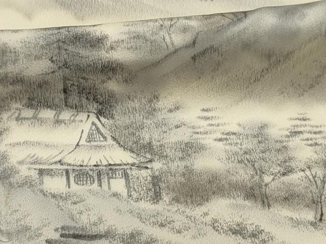 平和屋着物■訪問着　風景文　暈し染め　正絹　逸品　AABI3896sx