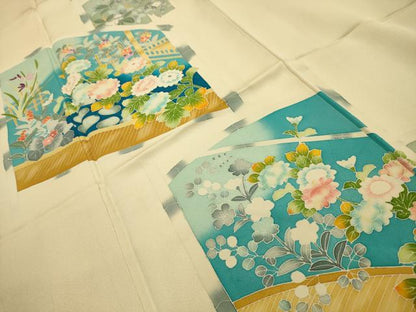 平和屋着物■訪問着　花籬文　正絹　逸品　AABI3908sx