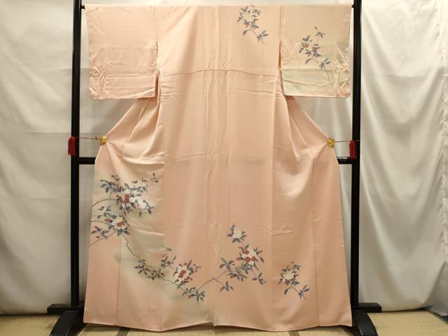 平和屋着物■訪問着　枝花文　暈し染め　正絹　逸品　AABI3909sx
