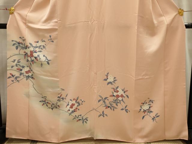 平和屋着物■訪問着　枝花文　暈し染め　正絹　逸品　AABI3909sx