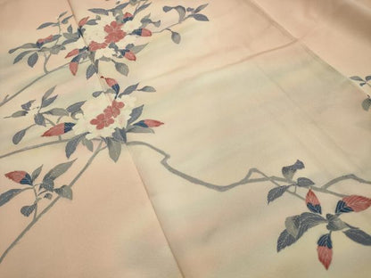 平和屋着物■訪問着　枝花文　暈し染め　正絹　逸品　AABI3909sx