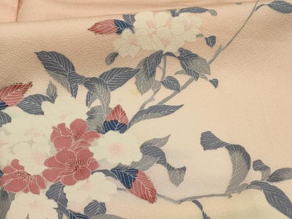 平和屋着物■訪問着　枝花文　暈し染め　正絹　逸品　AABI3909sx