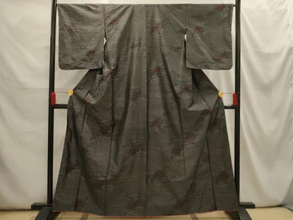 平和屋着物■本場大島紬　風景文　正絹　逸品　AABI3913sx