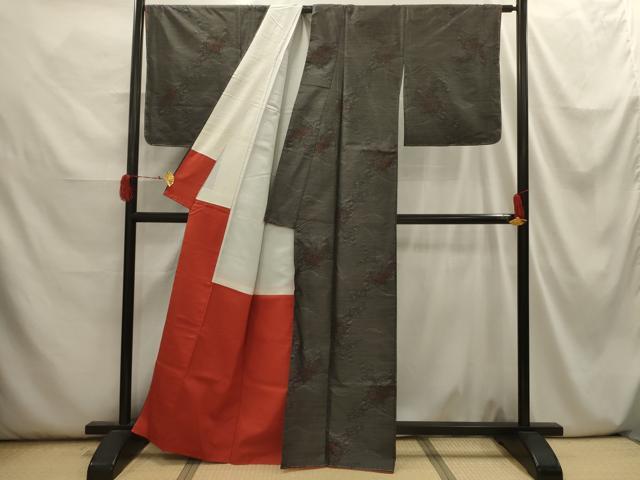 平和屋着物■本場大島紬　風景文　正絹　逸品　AABI3913sx