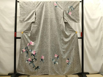 平和屋着物■訪問着　草花文　正絹　逸品　AABI3915sx