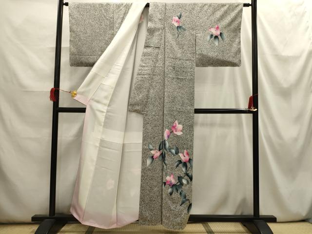 平和屋着物■訪問着　草花文　正絹　逸品　AABI3915sx
