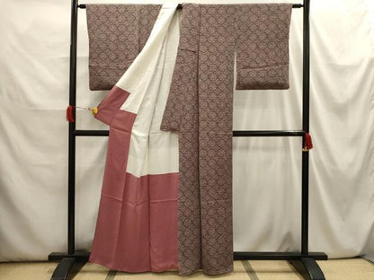 平和屋着物■上質な小紋 花丸文 正絹 逸品 AABI3922sx