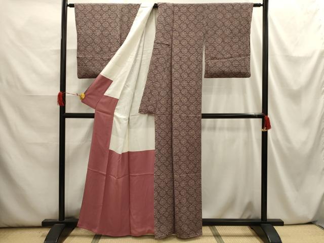 平和屋着物■上質な小紋 花丸文 正絹 逸品 AABI3922sx