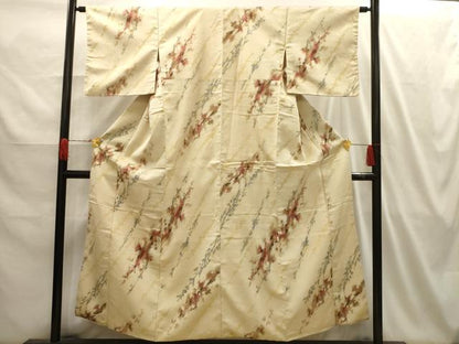 平和屋着物■上質な小紋 霞文 金糸 正絹 逸品 AABI3936sx
