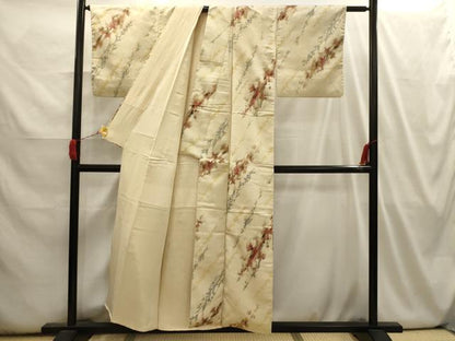 平和屋着物■上質な小紋 霞文 金糸 正絹 逸品 AABI3936sx
