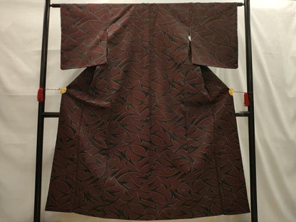 平和屋着物■上質な紬　抽象文様　正絹　逸品　AABI3942sx