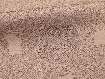 平和屋着物■上質な小紋　花絵皿文　正絹　逸品　AABI3943sx