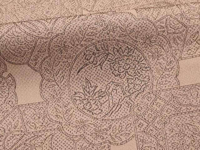 平和屋着物■上質な小紋　花絵皿文　正絹　逸品　AABI3943sx