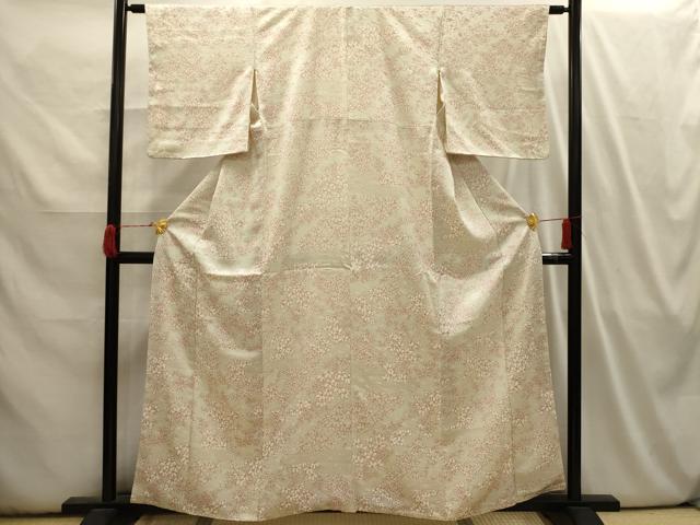 平和屋着物■上質な小紋 霞花文 正絹 逸品 AABI3949sx