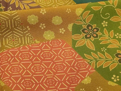平和屋着物■上質な小紋 亀甲花文 正絹 逸品 AABI3950sx