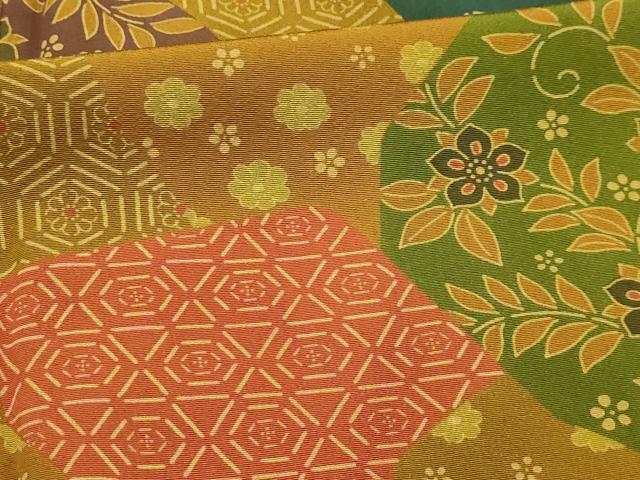 平和屋着物■上質な小紋 亀甲花文 正絹 逸品 AABI3950sx