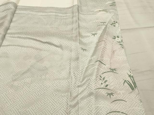 平和屋着物■訪問着　作家物　松竹梅御所車花風景文　正絹　逸品　AABI3952sx