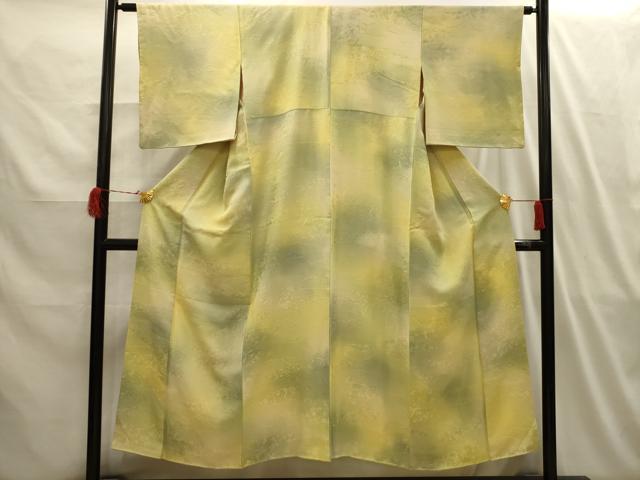 平和屋着物■上質な小紋 立波鳳凰花地紋 暈し染め 暈し染め 正絹 逸品 AABI3953sx
