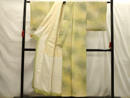 平和屋着物■上質な小紋 立波鳳凰花地紋 暈し染め 暈し染め 正絹 逸品 AABI3953sx