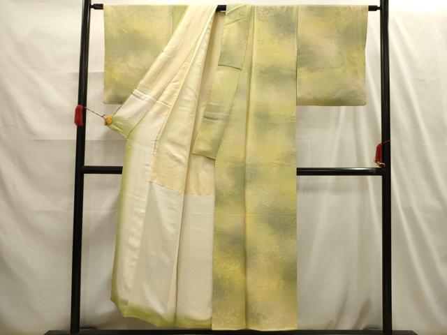 平和屋着物■上質な小紋 立波鳳凰花地紋 暈し染め 暈し染め 正絹 逸品 AABI3953sx