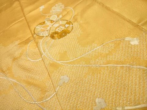 平和屋着物■訪問着　刺繍　花鼓文　正絹　逸品　AABI3954sx