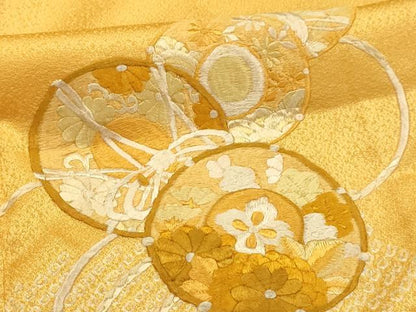 平和屋着物■訪問着　刺繍　花鼓文　正絹　逸品　AABI3954sx