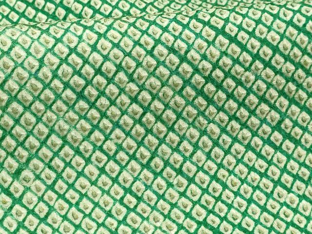 平和屋着物■上質な小紋 総絞り 正絹 逸品 AABI3955sx