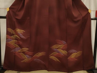 平和屋着物■訪問着　刺繍　立波文　暈し染め　正絹　逸品　AABI3959sx