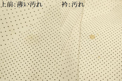 平和屋着物■上質な小紋　扇面花風景文　金彩　正絹　逸品　AABI3960sx