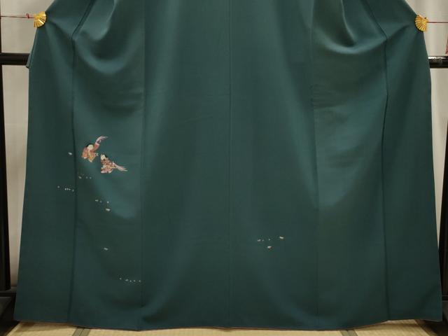 平和屋着物■訪問着　刺繍　人物風景文　正絹　逸品　AABI3962sx