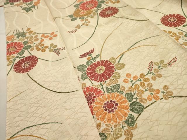 平和屋着物■上質な小紋 立涌花文 正絹 逸品 AABI3966sx
