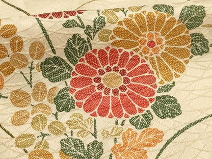 平和屋着物■上質な小紋 立涌花文 正絹 逸品 AABI3966sx