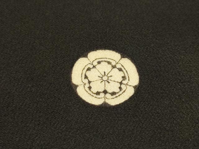 平和屋着物■豪華黒留袖　駒刺繍　手描き　孔雀花文　金彩　正絹　逸品　AABI3967sx
