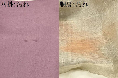 平和屋着物■上質な色無地 杢目地紋 葡萄鼠色 正絹 逸品 AABI3968sx