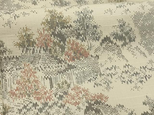 平和屋着物■上質な紬　風景文　ロング丈　正絹　逸品　AABI3974sx