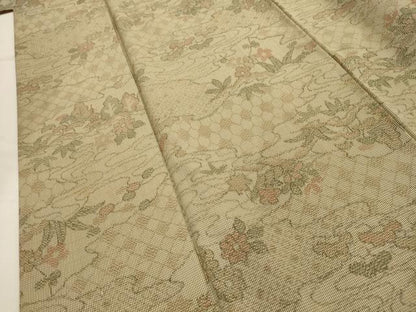平和屋着物■上質な紬　松竹梅風景文　正絹　逸品　AABI3976sx