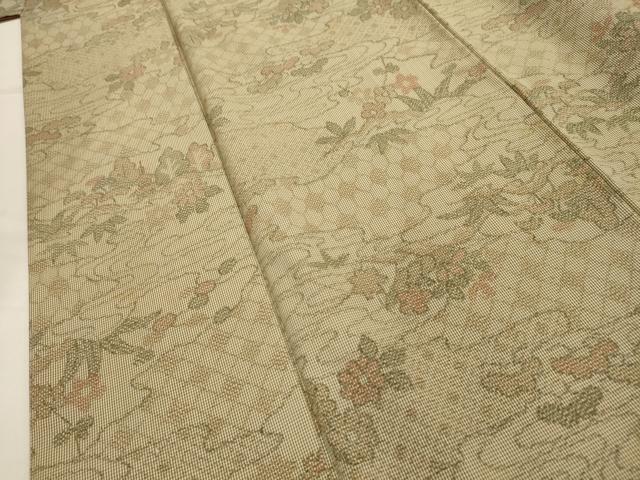平和屋着物■上質な紬　松竹梅風景文　正絹　逸品　AABI3976sx