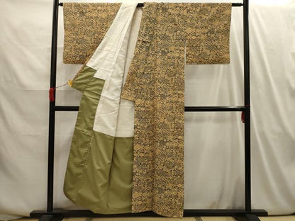 平和屋着物■上質な小紋　吉祥花文　正絹　逸品　AABI3980sx